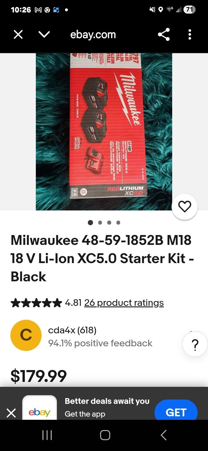 MILWAUKEE  M18 REDLITHUM XC5.00 BATTERIES AND CHARGER