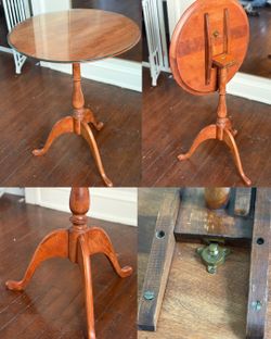 19th-Century Colonial Cherry Wood Side Table