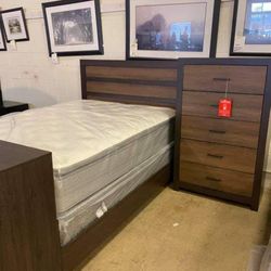 Fewcrest Bedroom Set Queen or King Bed Dresser Nightstand and Mirror Finance and Delivery Available 