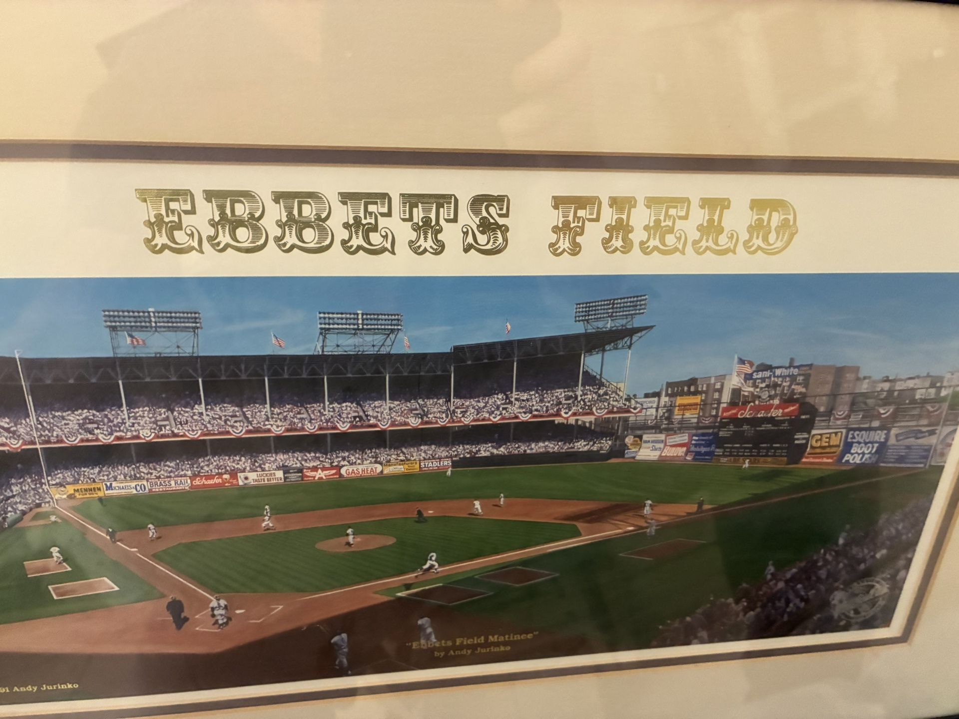 Ebbets Field Brooklyn Dodgers Limited Edition Framed Litho Art Picture Jurinko