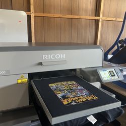 Ricoh Ri6000 Dtg Shirt Printer with heat press 