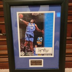 Framed matted Dwight Howard Autographed Photo COA smoke free pet free kid free home