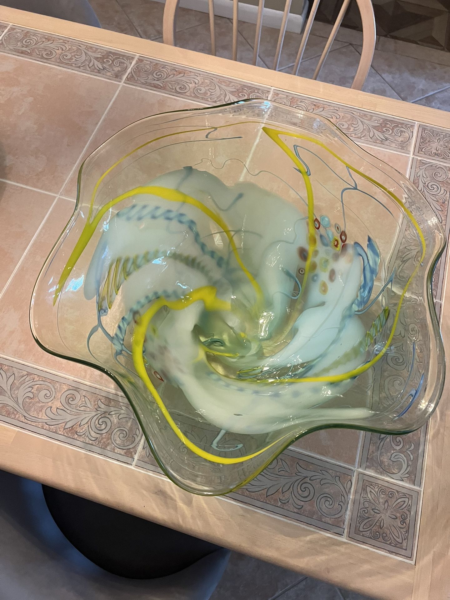 Glass Blown Decor Vase