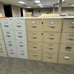 Metal 4-Drawer File Cabinets – Heavy Duty Office Storage (7 Available)