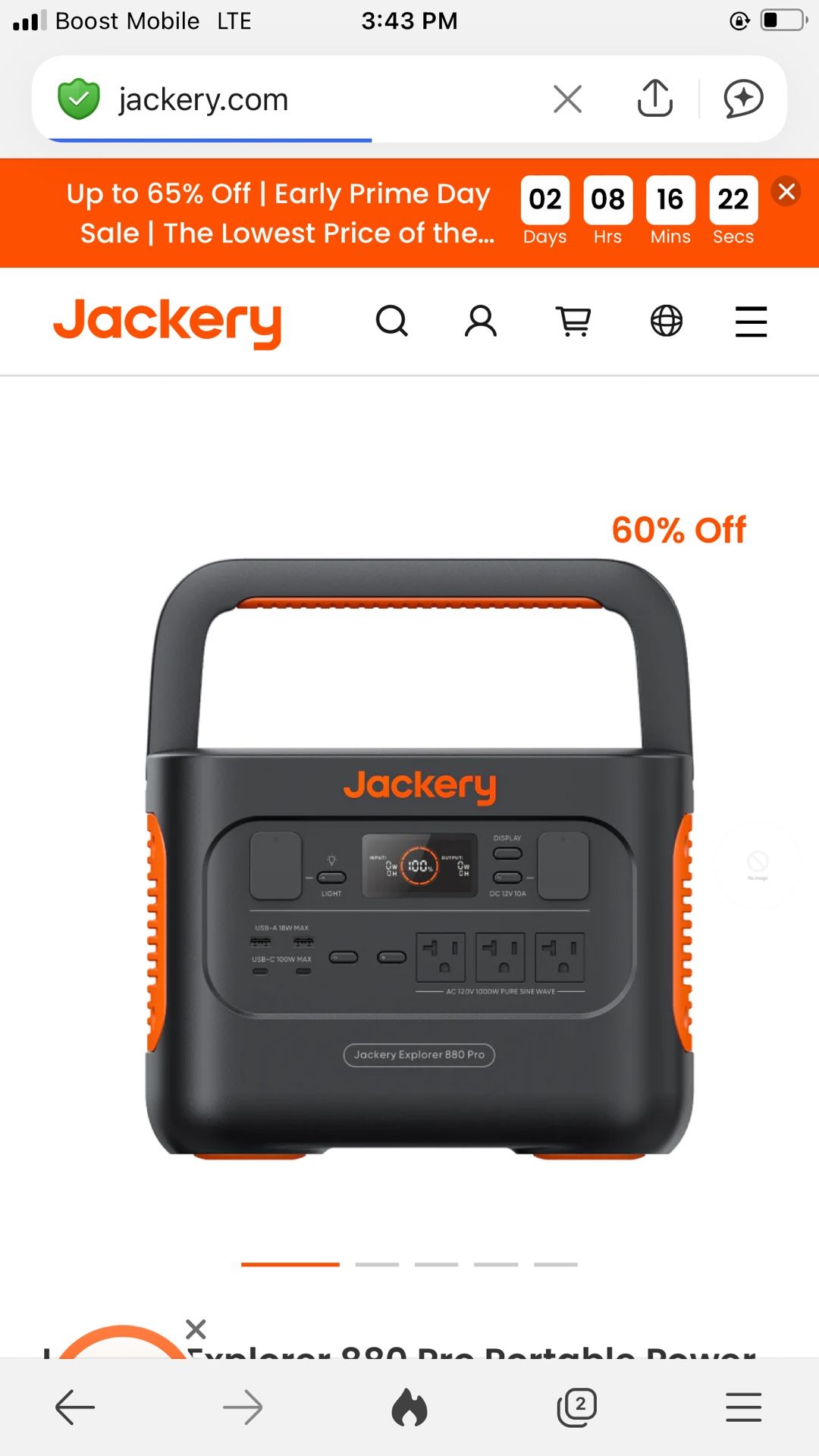 Jackery 880 Pro New Cond