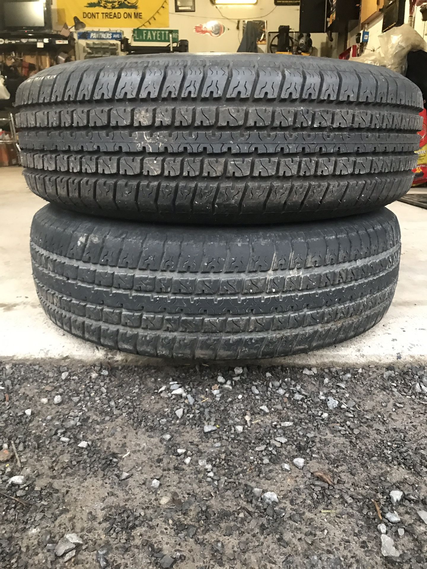 Two - ST225/75/16 Carlisle Radial Trailer Tires