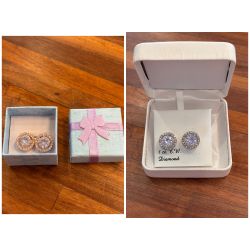 Halo Stud Earrings Brand New Great Christmas Gift $10 each