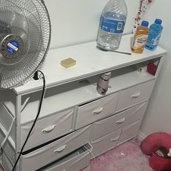 TV Stand with 7 Fabric Drawers and Shelves,