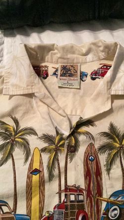 Hawaiian Button Down Shirt USA Made L
