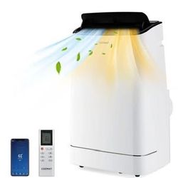 New COSTWAY 15000 BTU Portable Air Conditioner 4-in-1 AC Unit AC/Heater/Dehumidifier/Fan