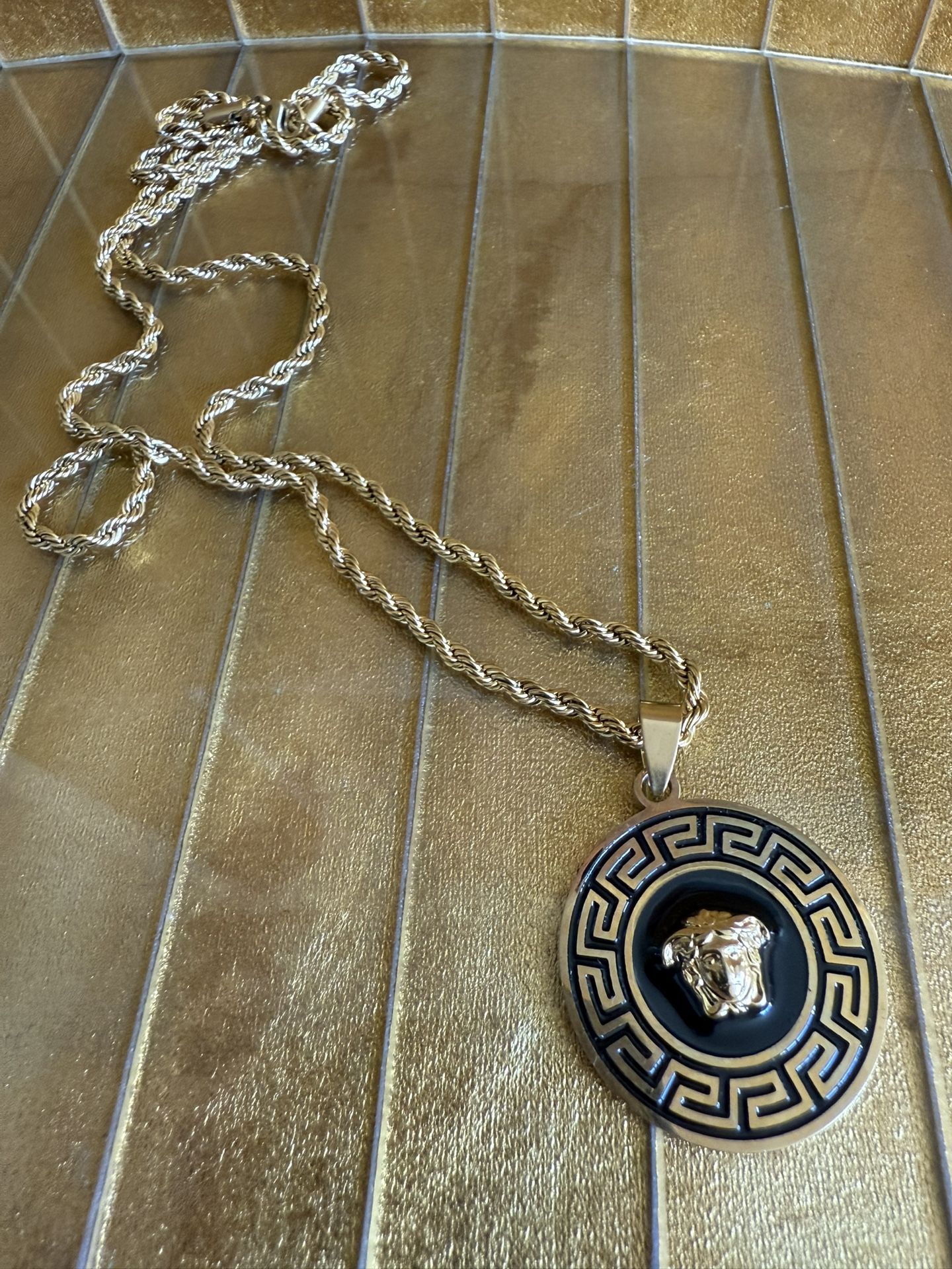Medusa Versace Gold Toe Necklace Pendant