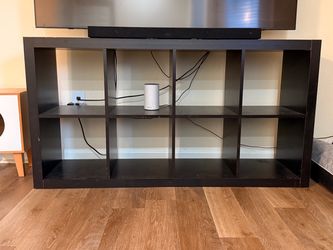 IKEA Kallax 8-Cube Shelf Unit Black-Brown