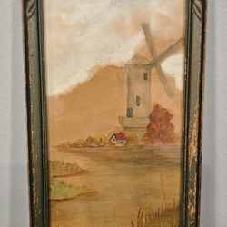 Vintage Antique Lighthouse Ocean Paintings Wood Frames