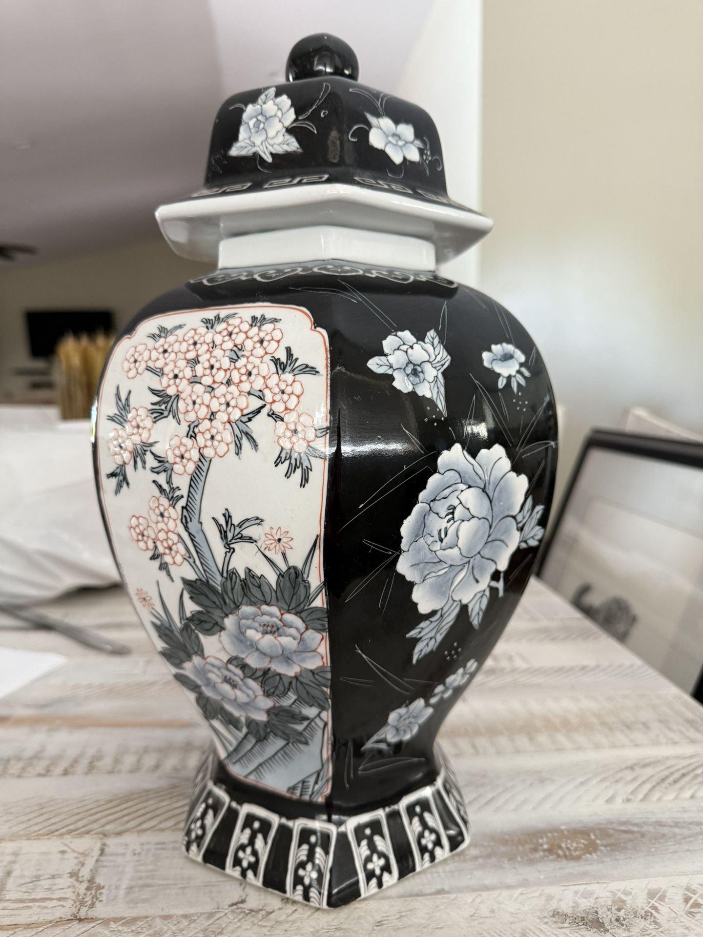 Chinese Temple or Ginger Jar 15.5”H x 9”W approximately