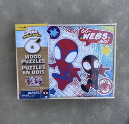 Disney Jr Spidey And Friends 6 Wooden Puzzles