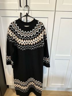 Loft Long Sleeve Striped Sweater/Dress, size L