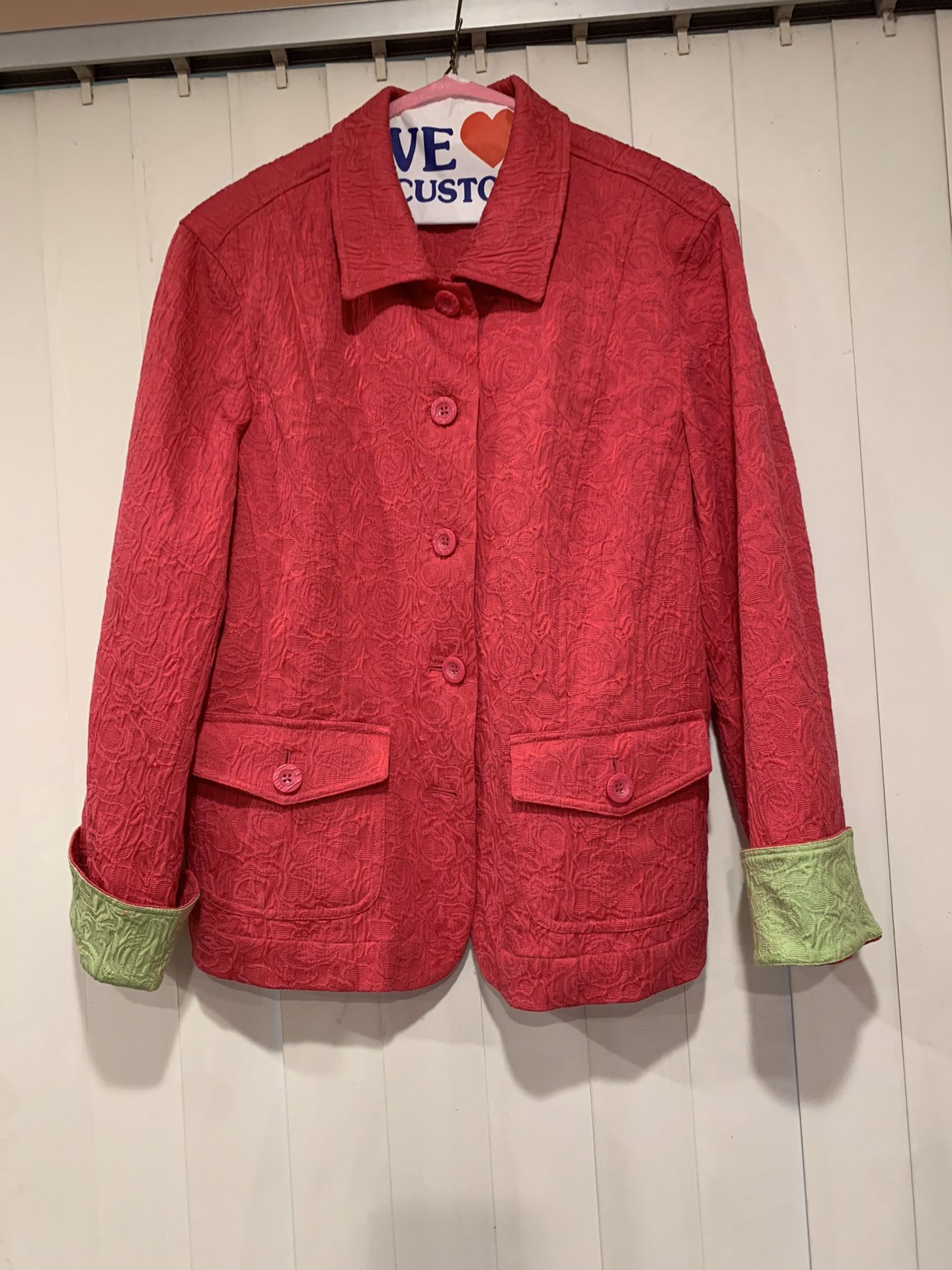 Pink And Green Jacket