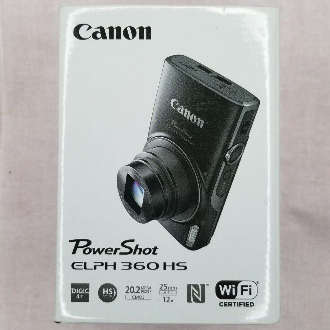 Canon PowerShot ELPH 360 HS 20.2MPX Wi-Fi Digital Camera - Silver