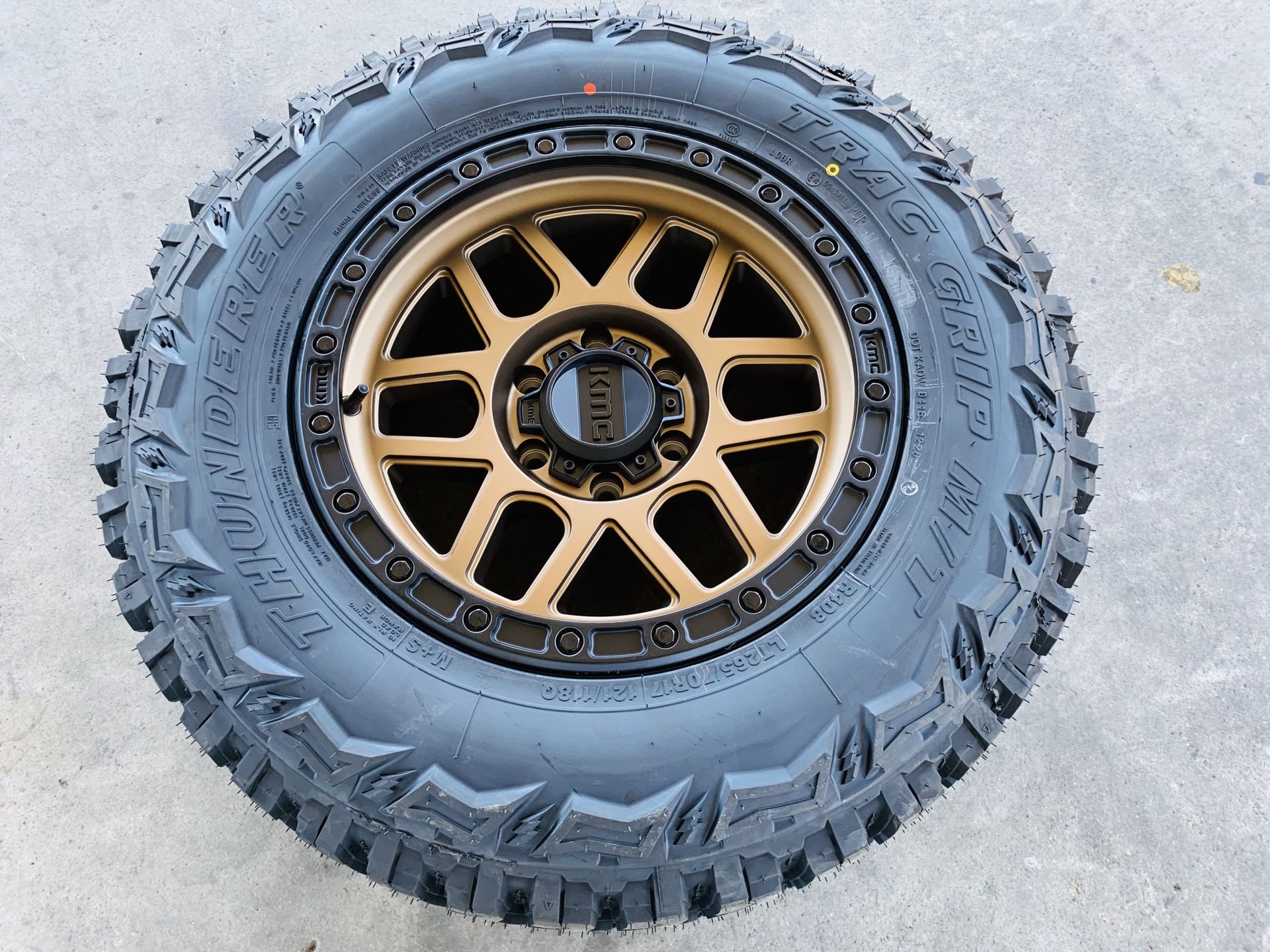 17” Brand new Xd off road bronze rims and mud tires 2657017. For 6 lug Toyota Chevy gmc