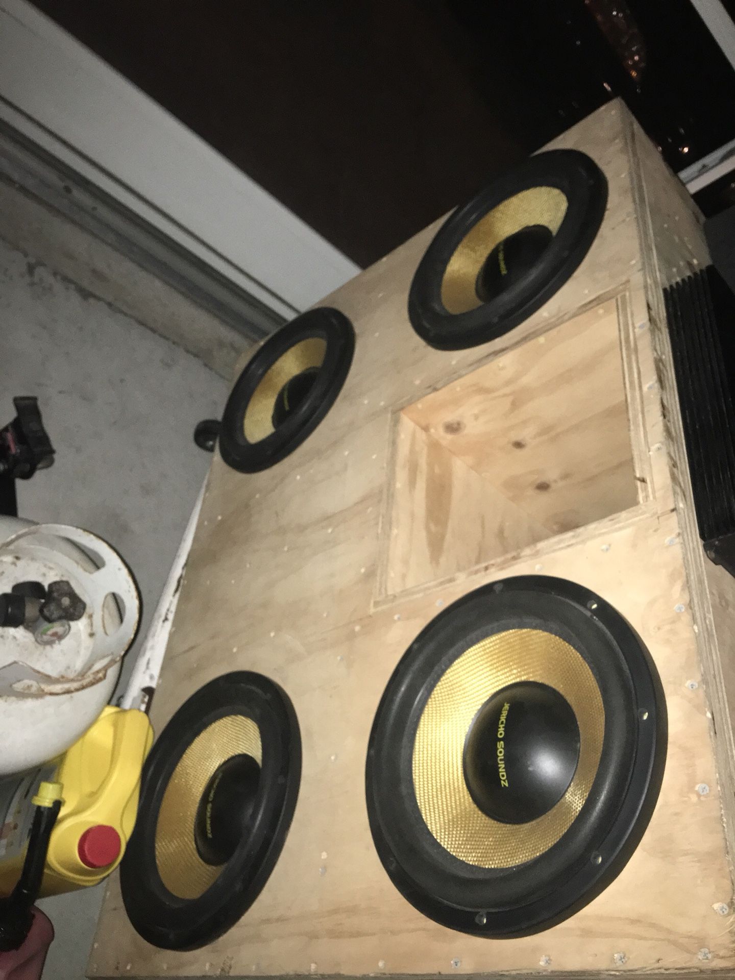 Custom built subwoofer box for 4 12s sub are not included trades are welcome lmk what you have!