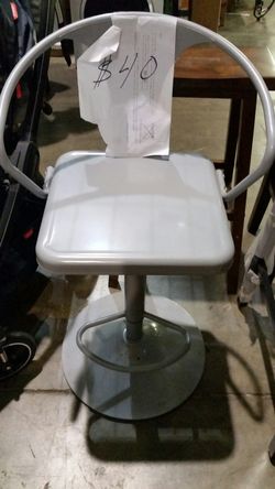 Silver swivel bar stool