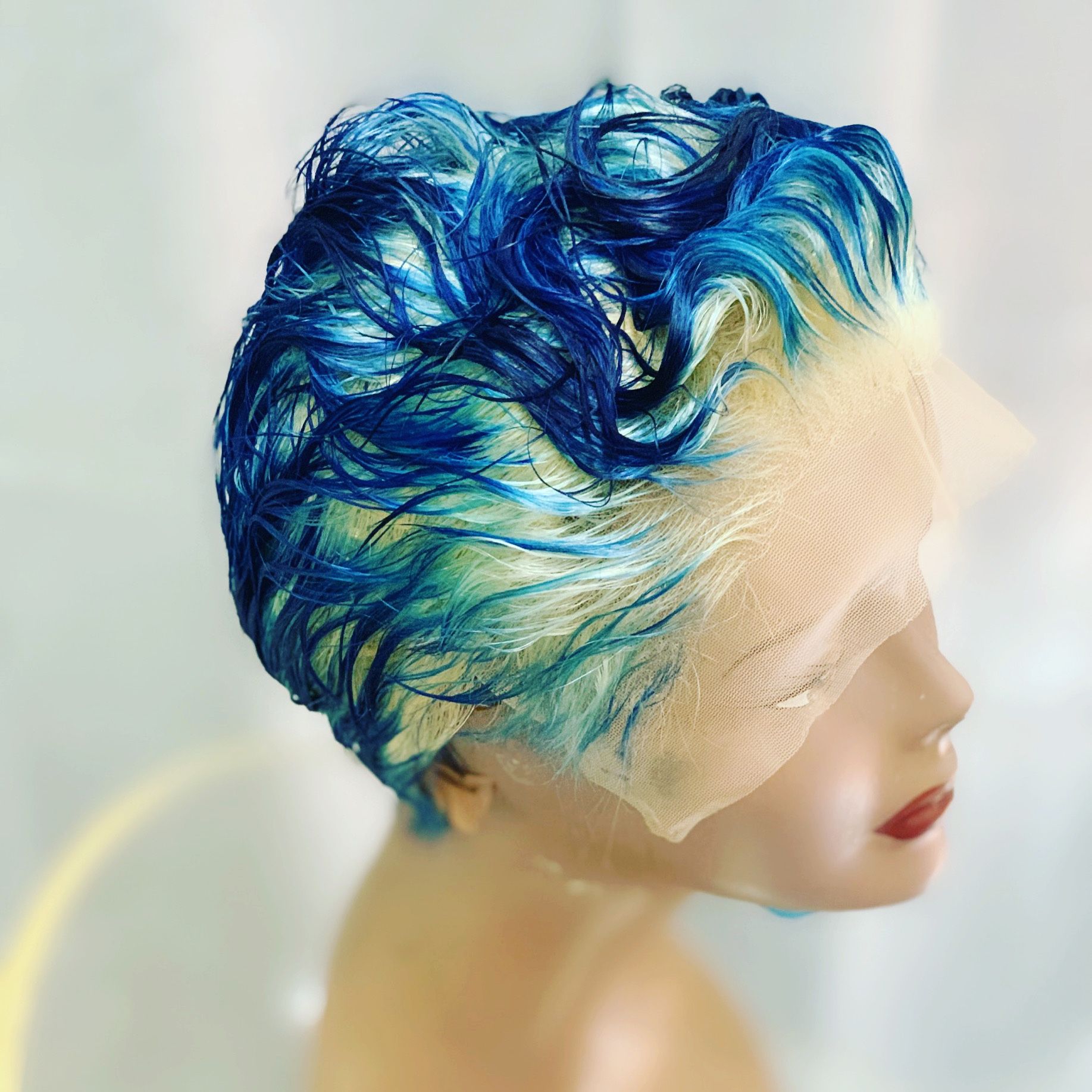 Custom color two tonelacw wig human