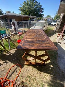 Exterior wood table