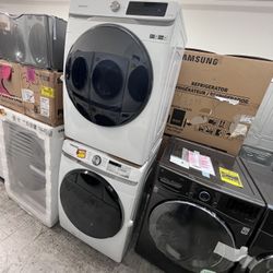 SAMSUNG FRONT LOAD WASHER AND GAS FRONT LOAD DRYER