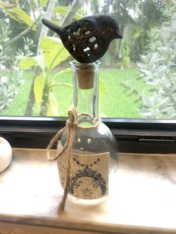 Vintage bottle decor