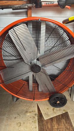 Large Industrial Drum Fan with Wheels