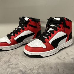 Puma Rebound Layup Risk Red Men's Basketball Sneakers Size 8