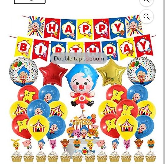 Plim Plim Birthday Party Supplies Plim Plim Theme Birthday Party decorations for Kids Teens with Happy Birthday Banner, Cake Topper, Cupcake Toppers