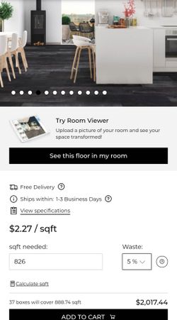 Aspen Black Oak Vinyl Flooring w/ Pad