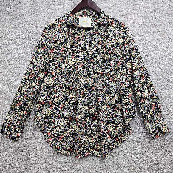 Maeve Anthropologie Top Womens Medium Matilda Button Down Ditsy Floral Cottage