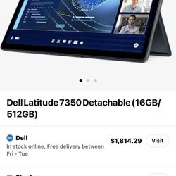 Del Tablet, 7350 - Brand, New Original Box All Accessories Included