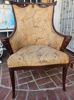 1940s Grosfeld House Hollywood Regency High-Back Armchair - Style #2349