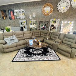 Reclining Sectional In Stock For Immediate Delivery 