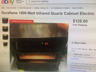 Almost new Duraflame portable heater with remote control