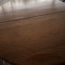 Kitchen table solid oak with leaf