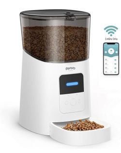 Faroro Automatic Cat Feeder 2.4G WiFi Enabled 6L Smart Food Dispenser