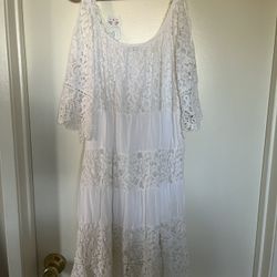 White Lace Dress – Nina Kendosa (Size S, EU)