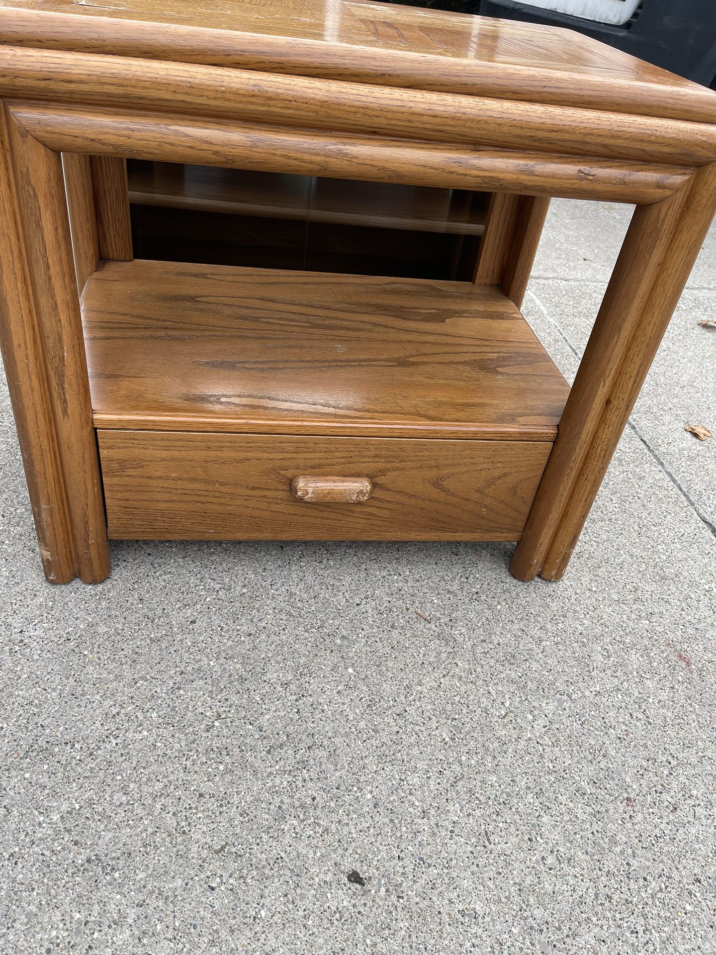 Solid Wood Microwave Cabinet 