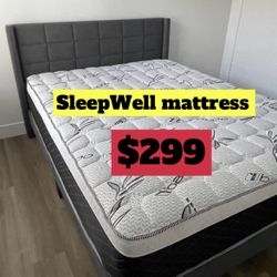 Queen Size Bed Frame With Pillow Top Mattress Included 