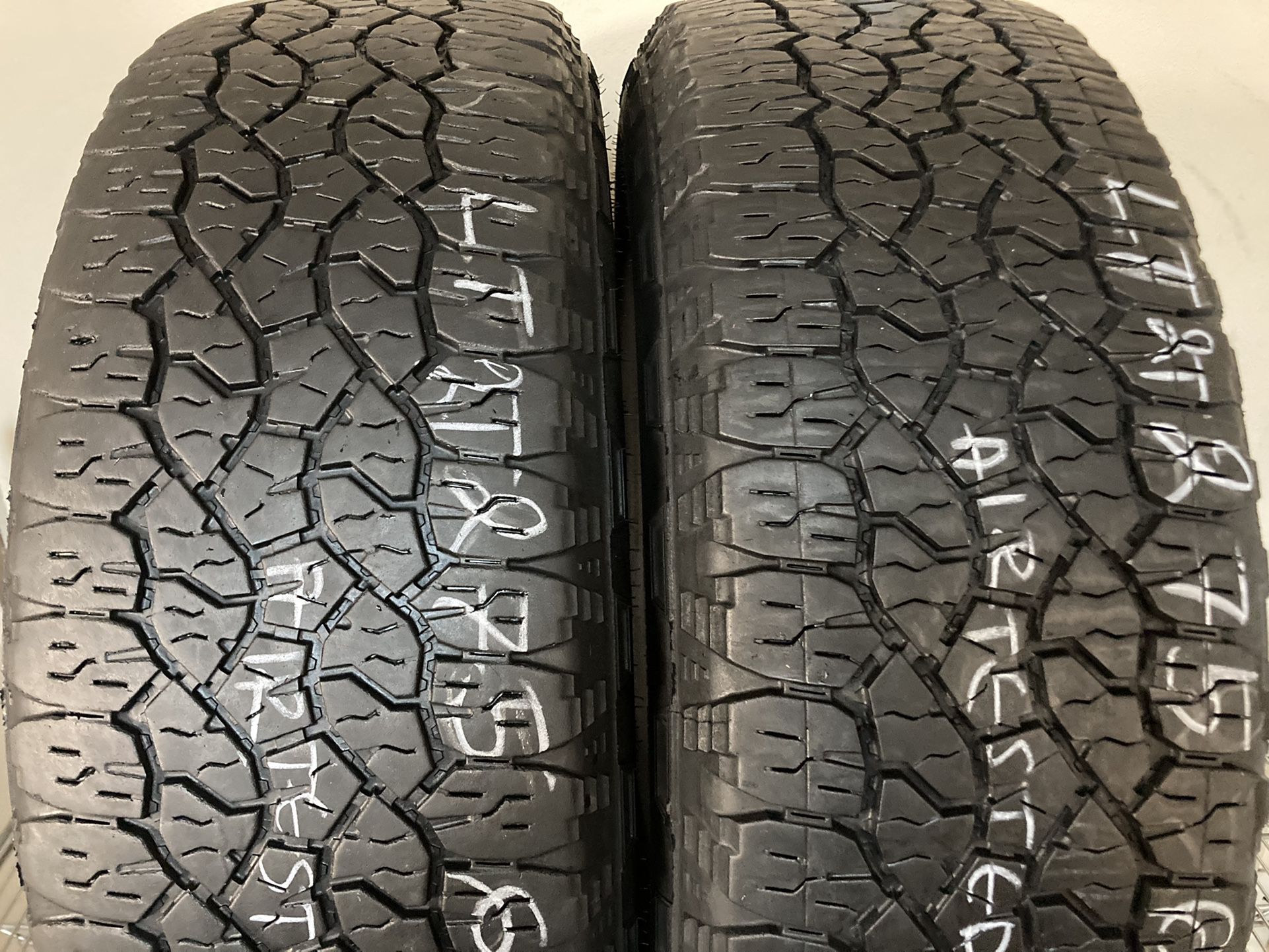 2 Tires LT 275 65 20 Goodyear Wrangler Trailrunner AT High Tread No Repairs  for Sale in Orlando, FL - OfferUp