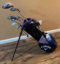 Callaway XJ HOT Junior Golf Set Purple Complete w/ Matching Golf Bag 53-60”