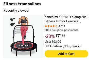 40" indoor trampoline