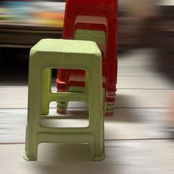 8 Stackable Plastic Stools