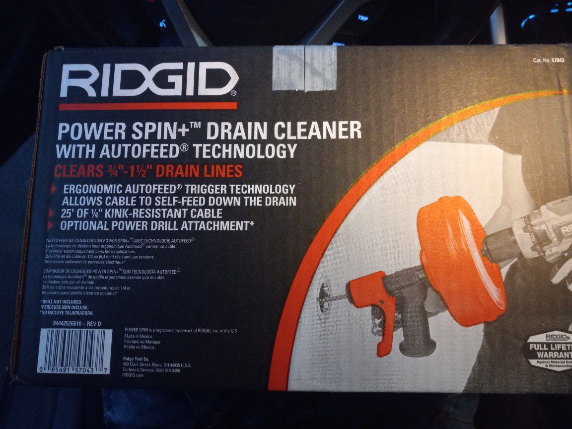Ridgid  Power Spib Drain Auger / Cleaner