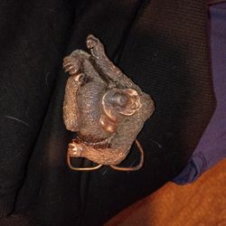 Bergamot Brass Belt Buckle Orangutan