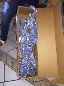 Blue Silver Christmas ribbon